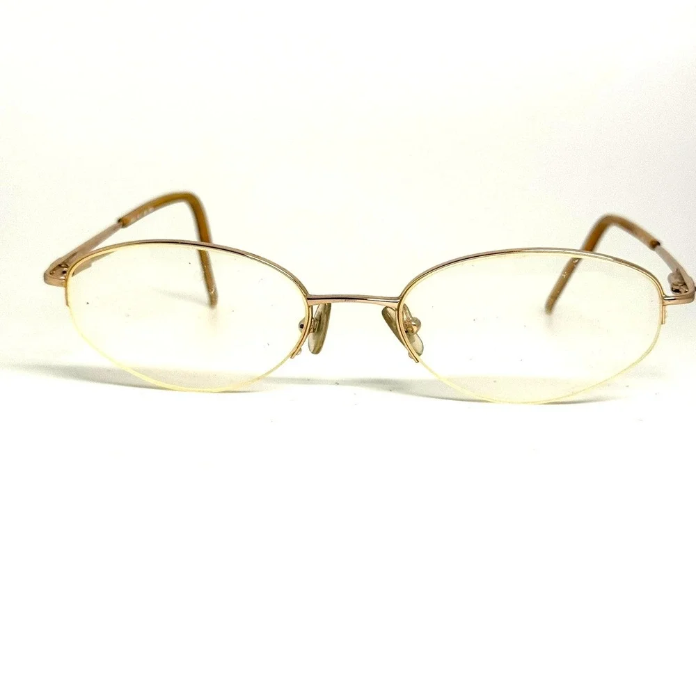 Nine West 325 OW50 Gold Oval Semi Rimless Eyeglass Frames 51-18-140